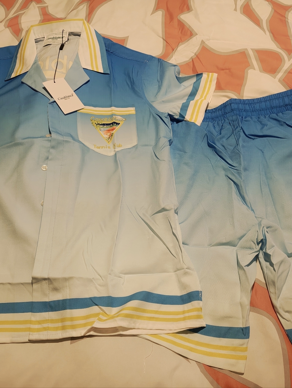 Casablanca Blue Yellow Tennis Club Set Men’s Large